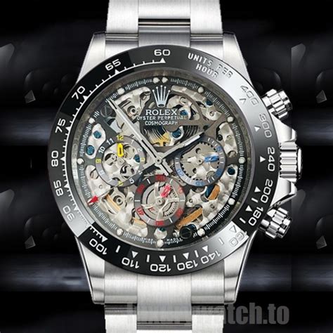 skeleton watch rolex|automatic skeleton watch with date.